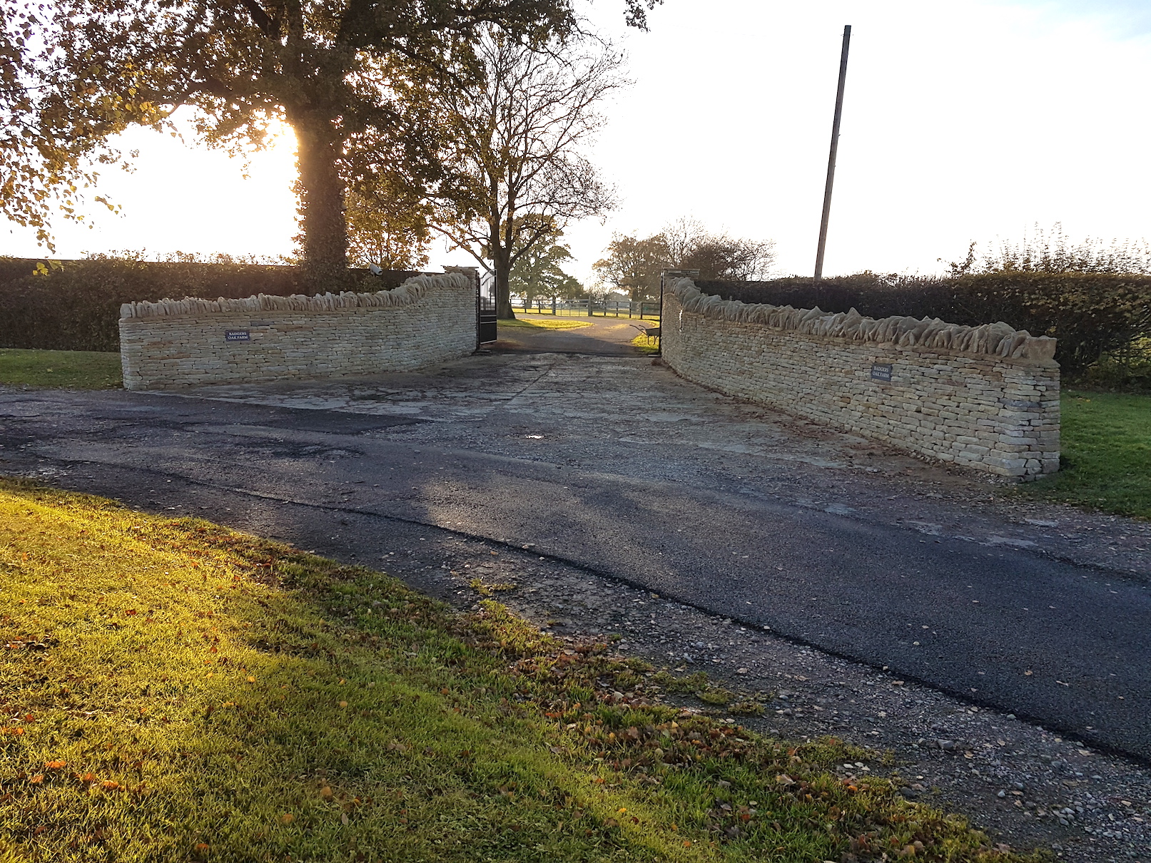 The completed entrance near Aylesbury